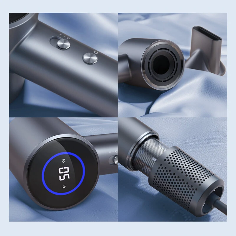 (image for) KONKA D3 1600W Hair Dryer Professional LCD Display Hair Dryer Powerful Negative Ion High Speed Hair Dryer